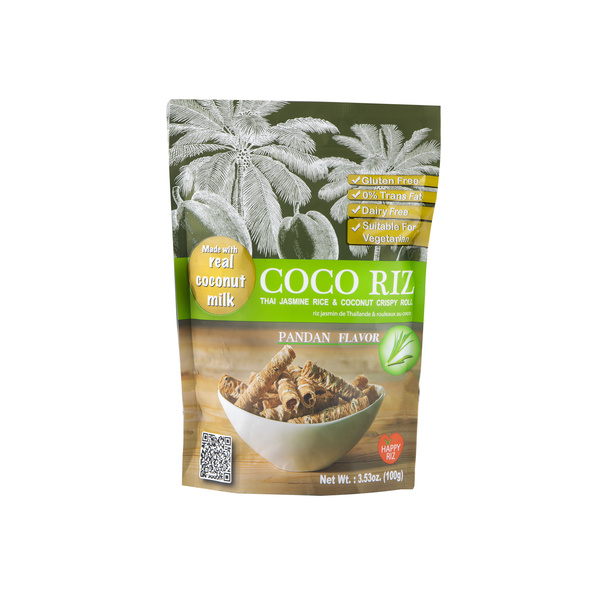 snack coco riz rolls pandan 100gr