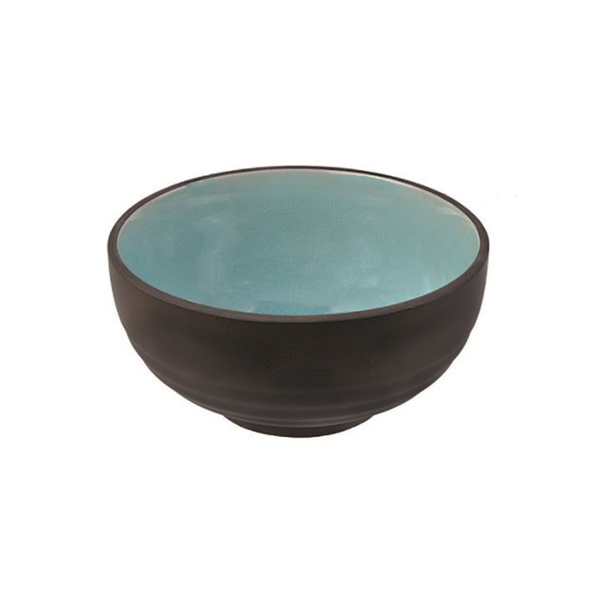GLASSY TURQUOISE BOWL  , 16.2X7.8CM 1Pc