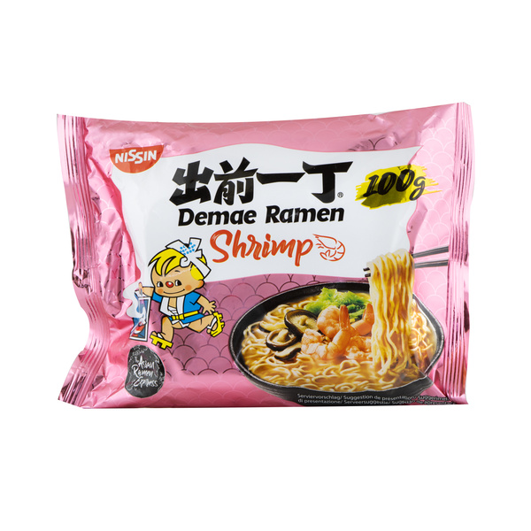 demae ramen shrimp instant noodle 100gr