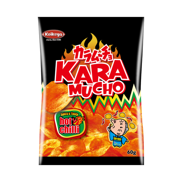 chips flat karamucho, hot chili 100gr