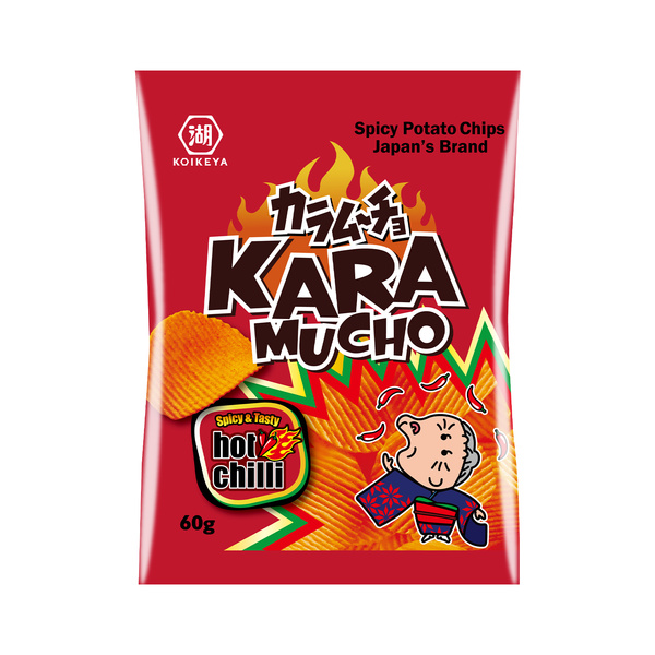 CHIPS HOT CHILI KARAMUCHO, RIDGE CUT 60gr