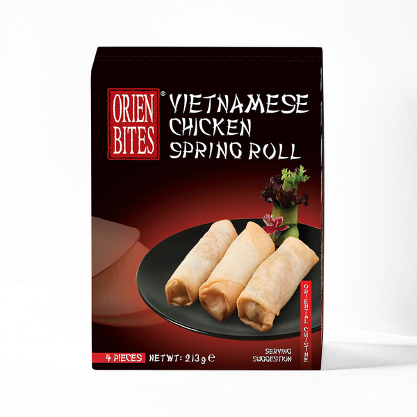vietnamese chicken spring rolls  (4pcs*47gr & 25gr sauce) 213gr