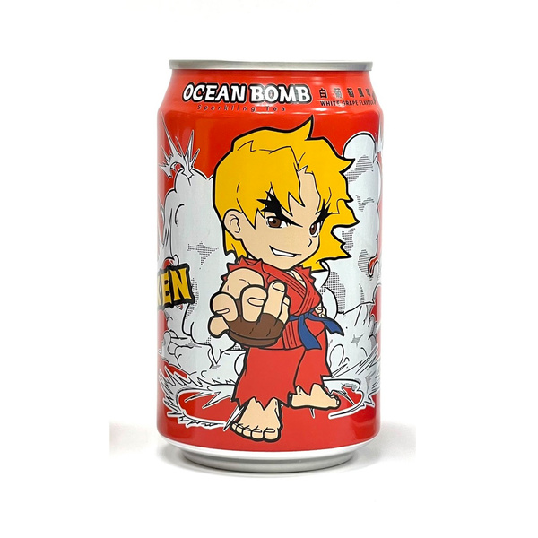 street fighter ken sparkling tea white grape flavor 330gr/330ml