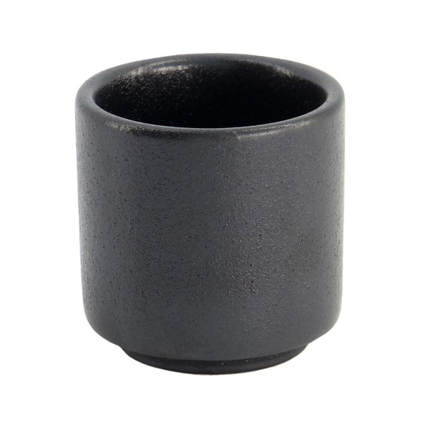 yuzu black sake cup  4.7x4.5cm 50ml, matte black 1Pc