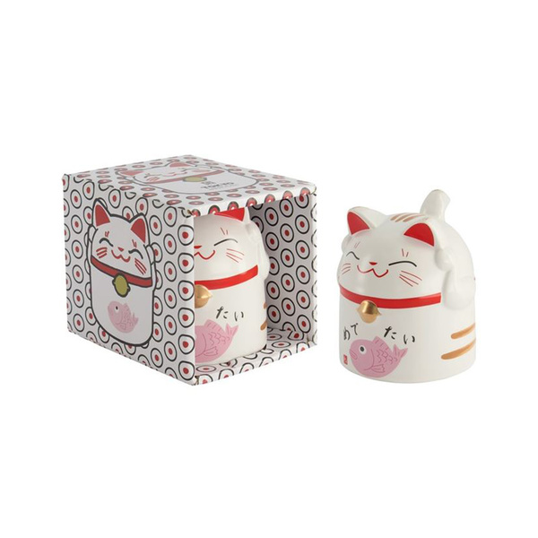 kawaii lucky cat mug pink giftset  8.7x10.2cm 350ml 1Pc