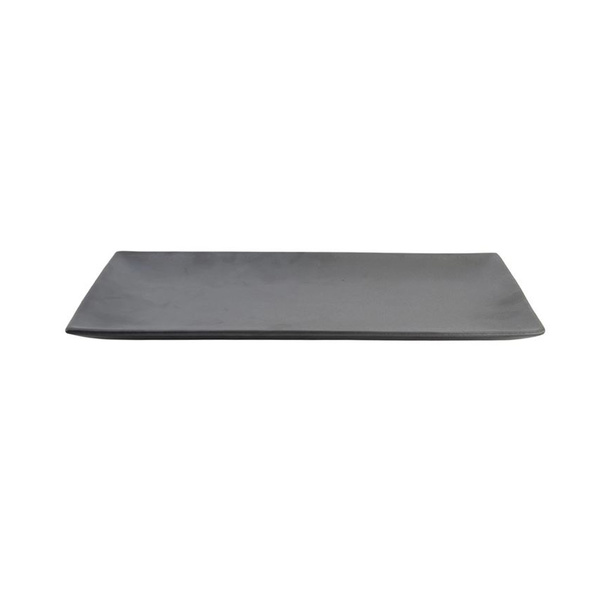 yuzu black rect. plate  34.3x19.4x2.4cm 1Pc