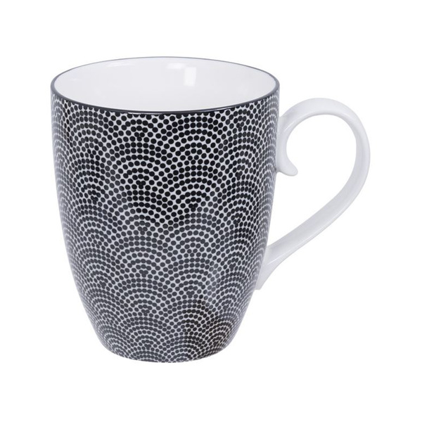 nippon black mug dot  8.5x10.2cm 1Pc