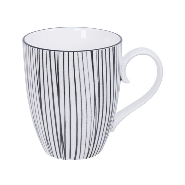 nippon black mug lines  8.5x10.2cm 1Pc