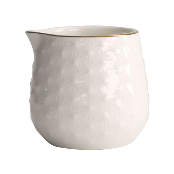 nippon white gold rim milk jar star  100ml 5.5x5.7cm 1Pc
