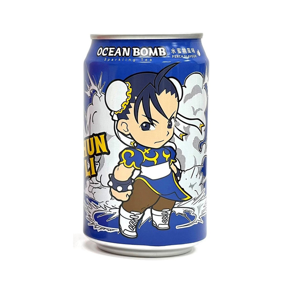 street fighter chun li sparkling tea peach flavor 330gr/330ml