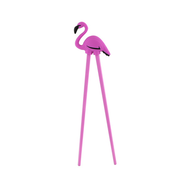 CHOPSTICK HELPER FOR CHILDREN FLAMINGO 18CM (1PR)