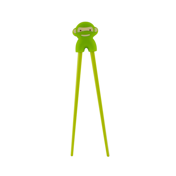 CHOPSTICK HELPER FOR CHILDREN MONKEY (GREEN) 18CM (1PR)