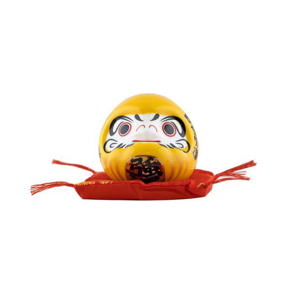 DARUMA DOLL YELLOW 8X8X7.5CM 145gr