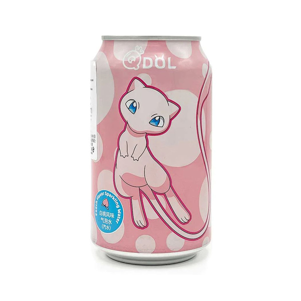 sparkling water peach flavor, pokemon mew 330gr/330ml