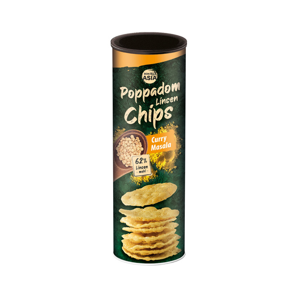 poppadums lentil chips curry masala 70gr