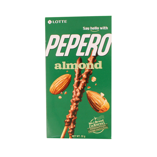 pepero sticks almond & chocolate 32gr