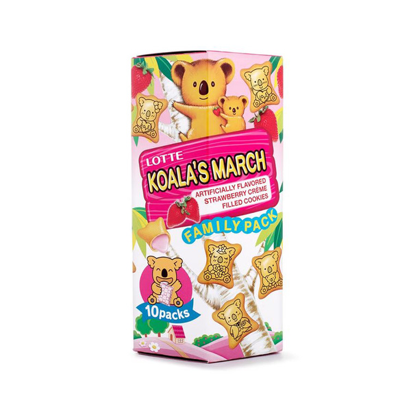 koala''s march biscuit strawberry family pack 195gr