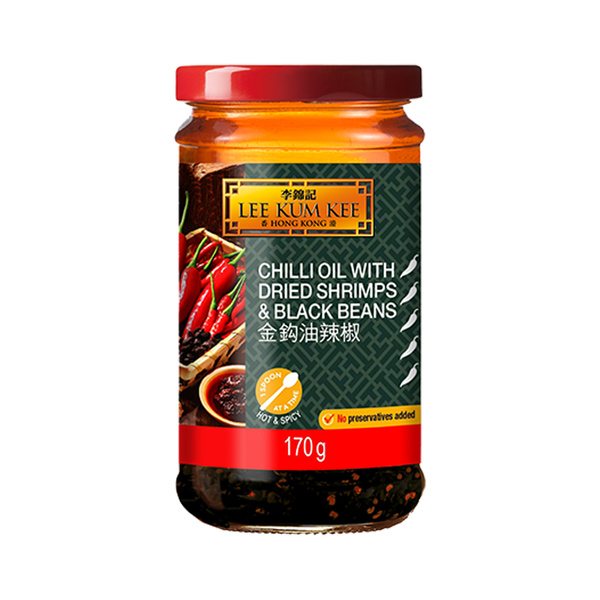 chili oil with dried shrimps & black beans 170gr