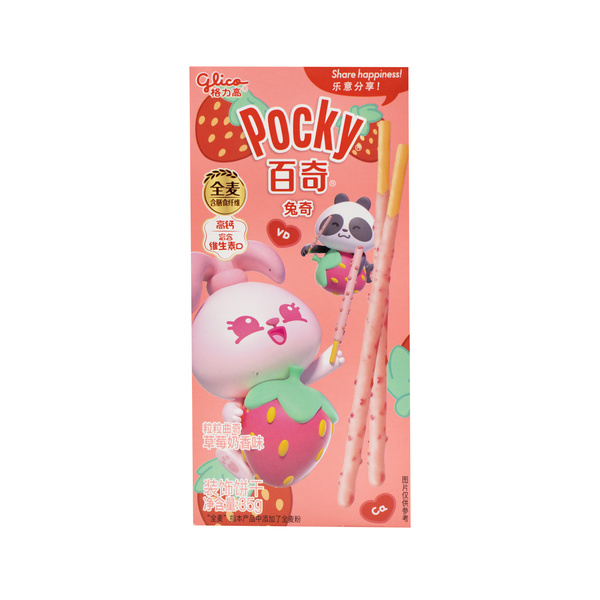 milk & strawberry flavor biscuit stick 35gr