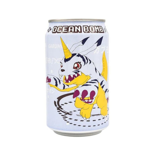 sparkling mirtillo flavor drink  gabumon digimon 330gr/330ml