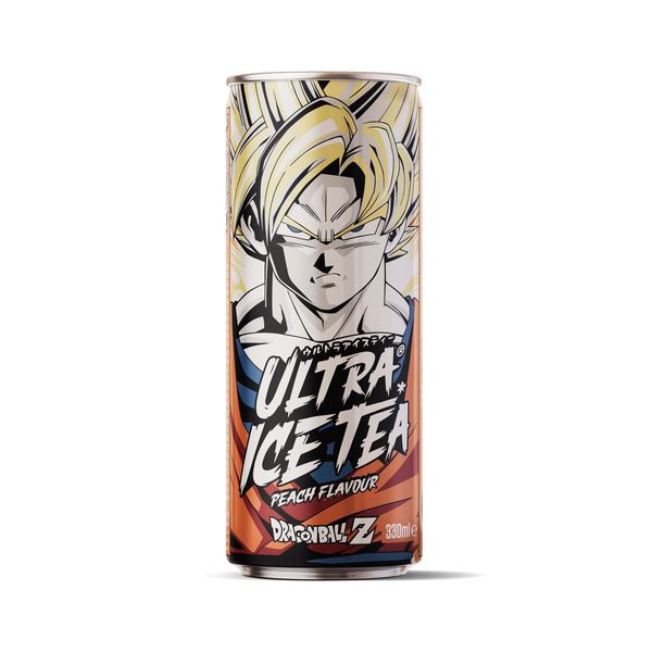 ultra ice tea dragon ball, goku, tea/peach 330gr/330ml