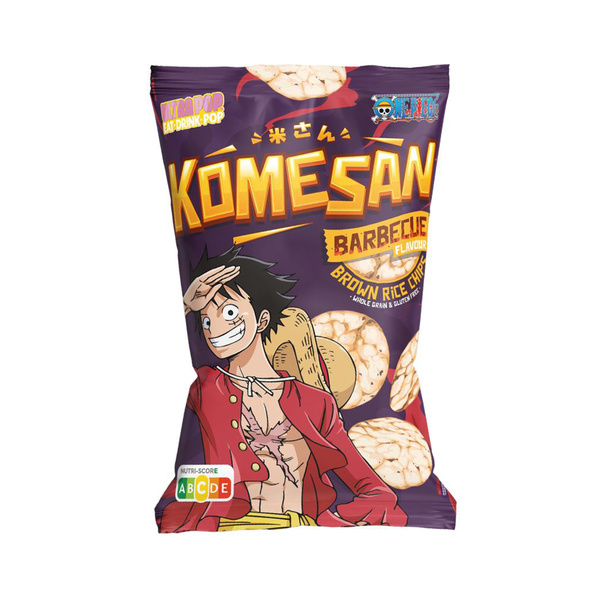 rice chips bbq luffy komesan, one piece 60gr