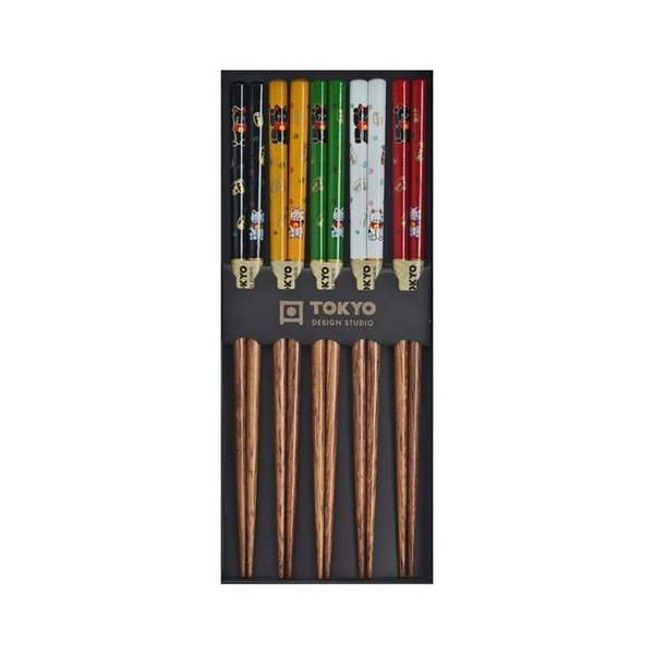 chopstick lucky cat set/5 1Set