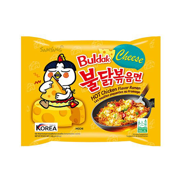 buldak chicken ramen cheese instant noodle hot 140gr