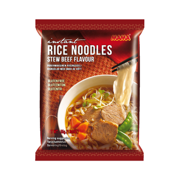 instant rice noodles stew beef flavor 55gr