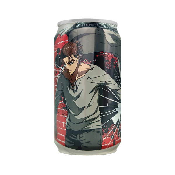 attack on titan eren sparkling drink apple pineapple flavor 330gr/330ml