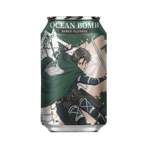 attack on titan levi sparkling drink honey flavor 330gr/330ml