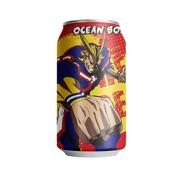 my hero academia all might sparkling drink mango & pineapple flavor 330gr/330ml
