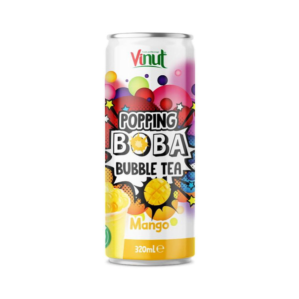 bubble tea popping boba mango flavor 320gr/320ml