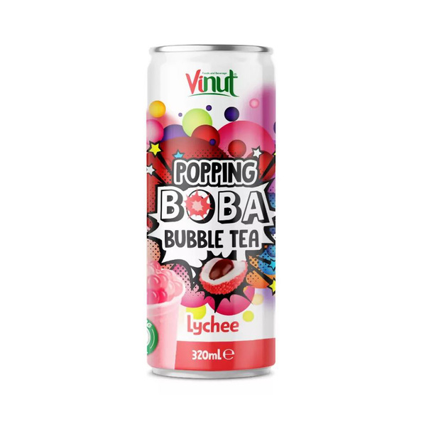BUBBLE TEA POPPING BOBA LYCHEE FLAVOR 320gr/320ml