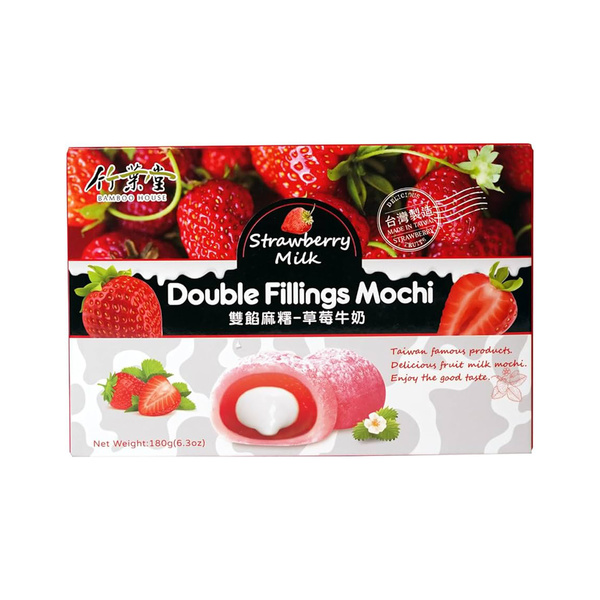 double filling strawberry and milk mochi 180gr