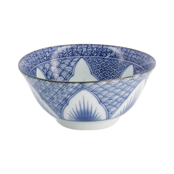 LILY FLOWER TAYO BOWL BLUE 14.8X6.8 550ML 1Pc
