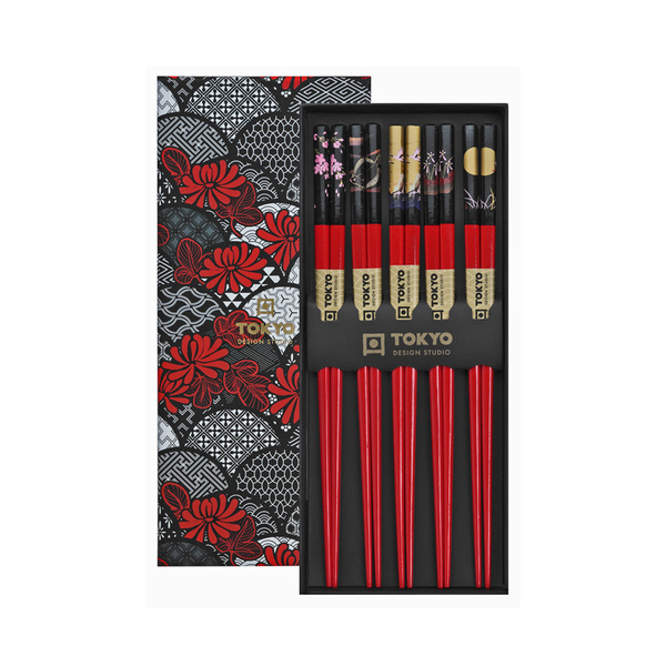 red chopstick  giftset/5 1Set