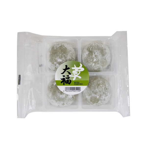 RICE CAKE KUSA DAIFUKU, WITH MUGWORT LEAVES. FILLING SWEET RED BEANS 4X50GR 200gr