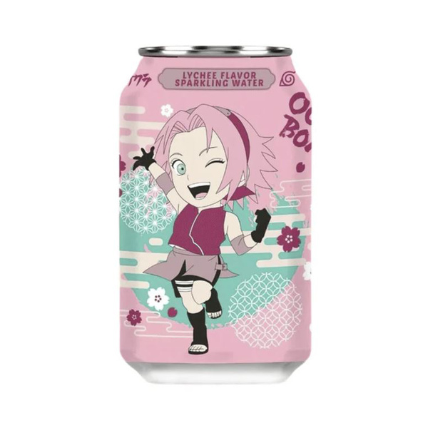 SPARKLING WATER LYCHEE FLAVOR NARUTO 330gr/330ml