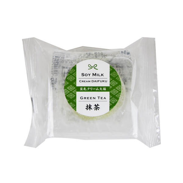 RICE CAKE CREAM DAIFUKU (GREEN TEA), FILLED WITH CREAM & SWEET SOY MILK 10X60GR 600gr