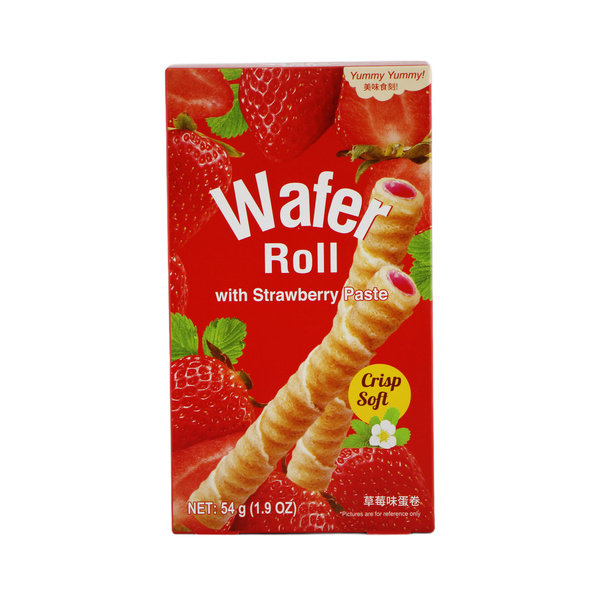 wafer roll strawberry paste 54gr