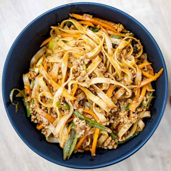 Sichuan Rice Stick Noodles & Pork Stir Fry