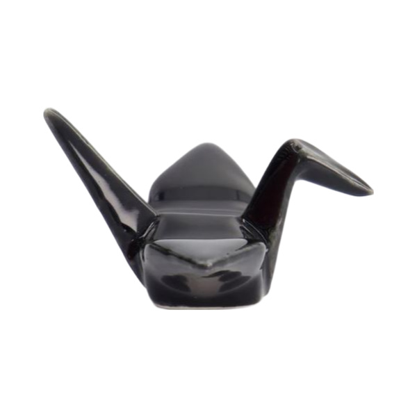chopsticks rest crane black 1Pc