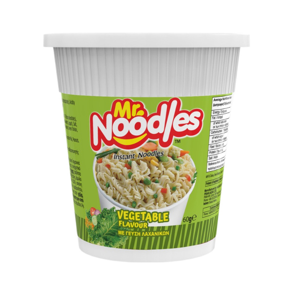 vegetable flavor instant noodle cup 60gr