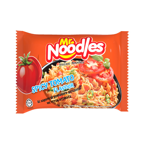 spicy tomato flavor instant noodle pack 70gr