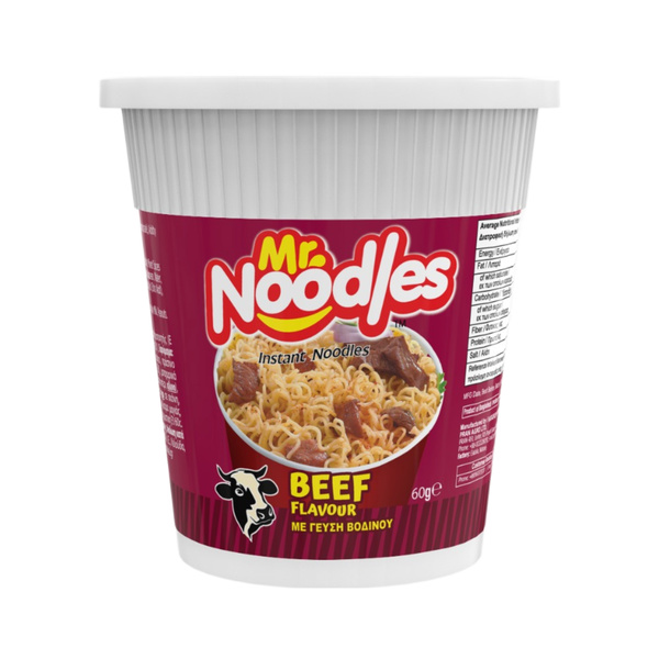BEEF FLAVOR INSTANT NOODLE CUP 60gr
