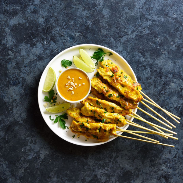 Thai Chicken Satay with Peanut Sauce