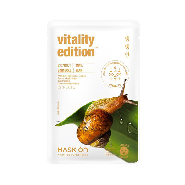 VITALITY FACIAL MASK SHEET WITH SNAIL 1Pc