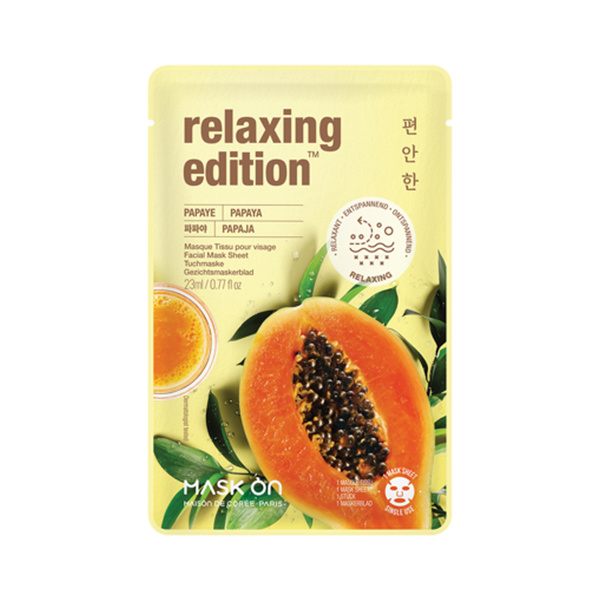 RELAXING FACIAL MASK SHEET WITH PAPAYA 1Pc