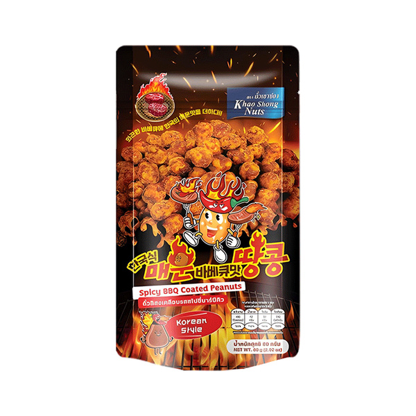 korean coated peanuts spicy bbq 80gr